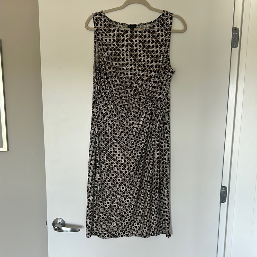 Ann Taylor Black and White Patterned Dress